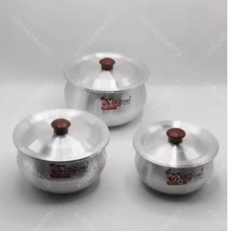Set Of 3 Handi Set, Desi Handi Style Cooking Pots, Kitchen Cookware Set, Kitchen Dekchi Set Pot With Lid, Kitchen Cooking Bell Pot Stainless Steel Kitchen Ware Cooking Bowl Set Of 3 Handi Set, Desi Handi Style Cooking Pots, Kitchen Cookware Set, Kitchen Dekchi Set Pot With Lid, Kitchen Cooking Bell Pot Stainless Steel Kitchen Ware Cooking Bowl
